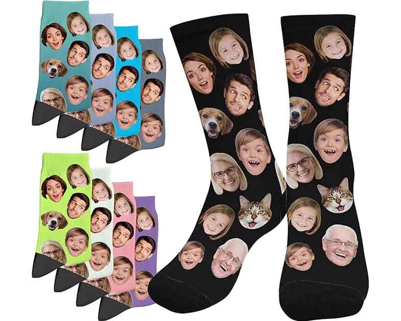 Custom Personalized Family Photo Crew Socks