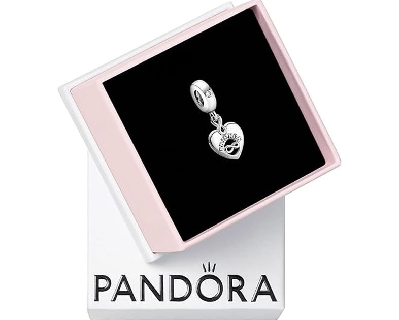 PANDORA Friends Forever Heart Dangle Charm
