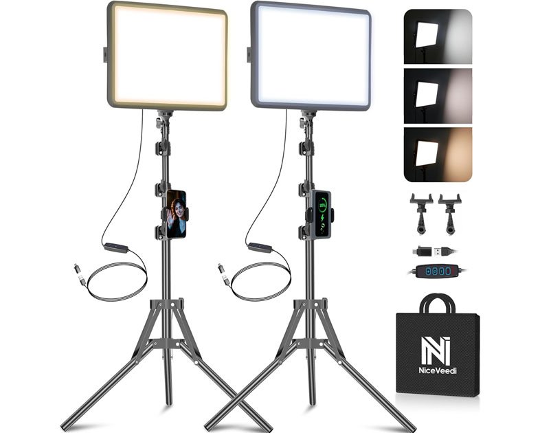 2-Pack LED Video Light Kit