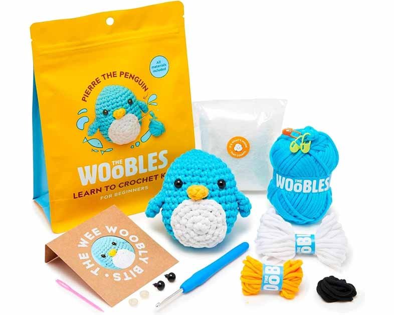 The Woobles Beginner Crochet Kit - Penguin