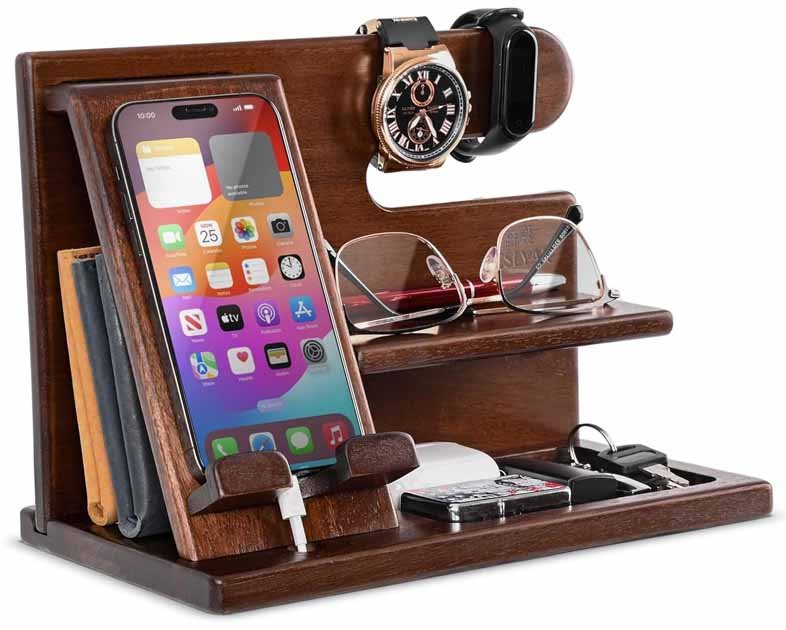 TESLYAR Wood Phone Docking Station
