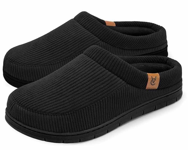 VeraCosy Men's Moccasin Slippers Comfy Soft Durable Slip-on