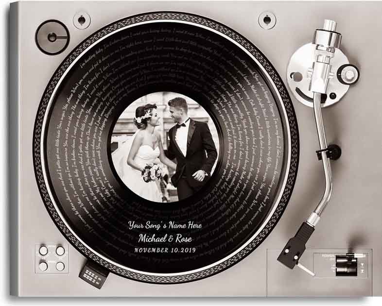 Personalized Music Lyrics Song Canvas