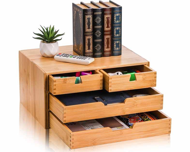 DEAYOU Bamboo Desk Organizer