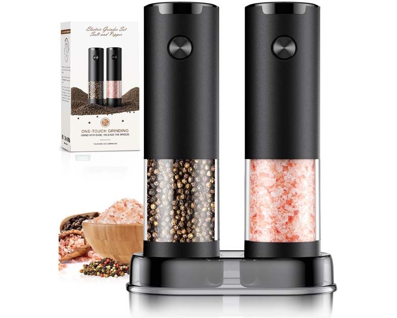 Electric Salt and Pepper Grinder Set
