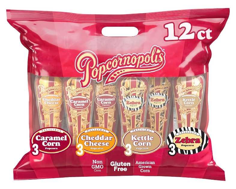 Popcornopolis Gourmet Popcorn Cone Variety Pack