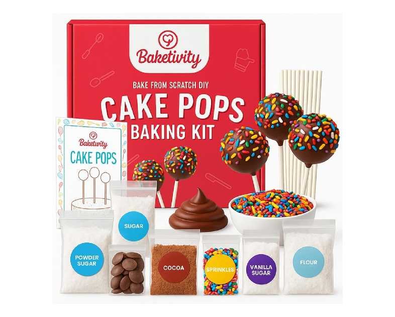 Baketivity DIY Cake Pop Baking Kit for Kids