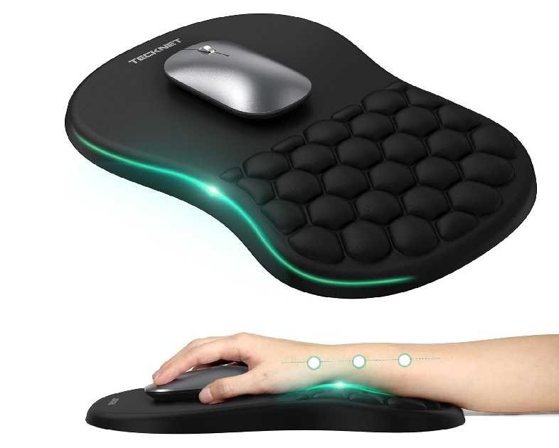 TECKNET Ergonomic Mouse Pad with Wrist Rest