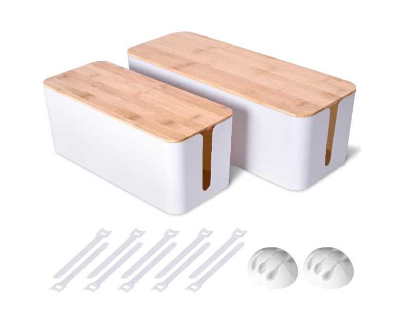 2 Pack Large Cable Management Box