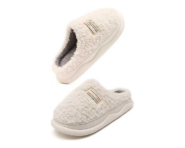 Slippers for Women Men, Memory Foam Slippers for Women, Soft Thick Fuzzy Bedroom House Shoes Indoor Outdoor