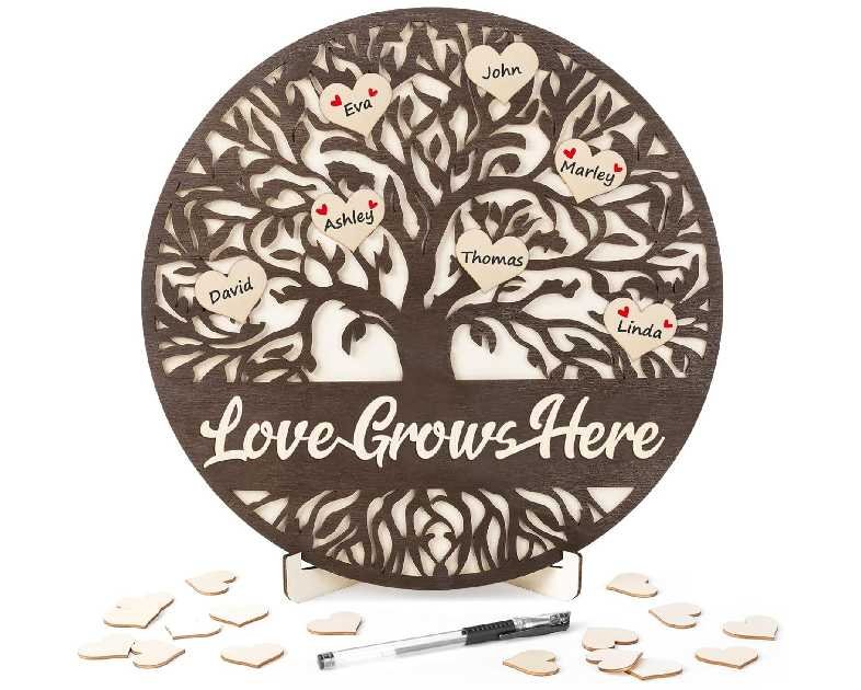Fall Decor Gifts Christmas Decoration for Women Men Home New House Personalized Custom DIY Name Family Tree Gift for Friends, Sweet Home Family Tree for Mom Mother Dad Grandma Birthday