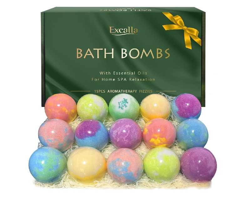 Bath Bombs for Women Gift Set, 15 Pcs Handmade Bubble Bathbombs, Shea & Coco Butter Dry Skin Moisturize, SPA Relaxing Gifts for Women & Men, Her, Girls, Wife, Birthday