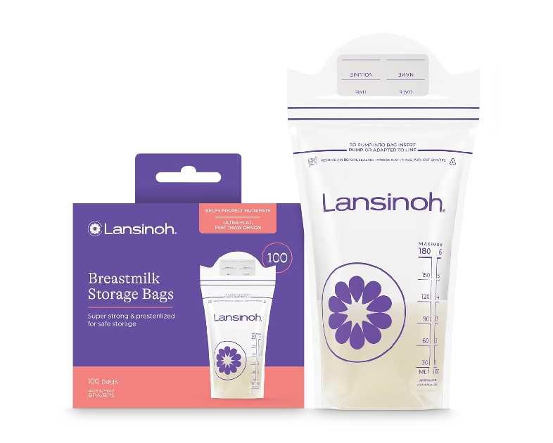 Lansinoh Breastmilk Storage Bags, 100 count