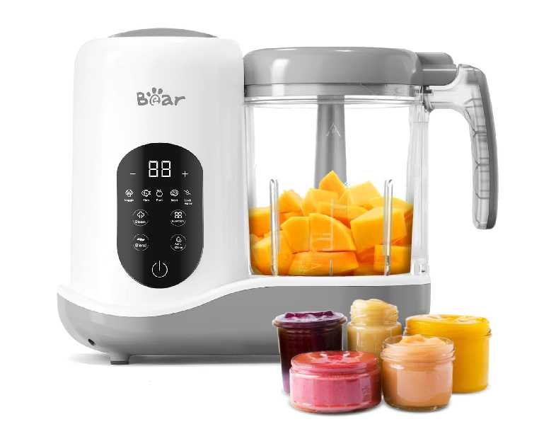 BEAR 2024 Baby Food Maker | One Step Baby Food Processor Steamer Puree Blender | Auto Cooking & Grinding | Baby Food Puree Maker with Self Cleans