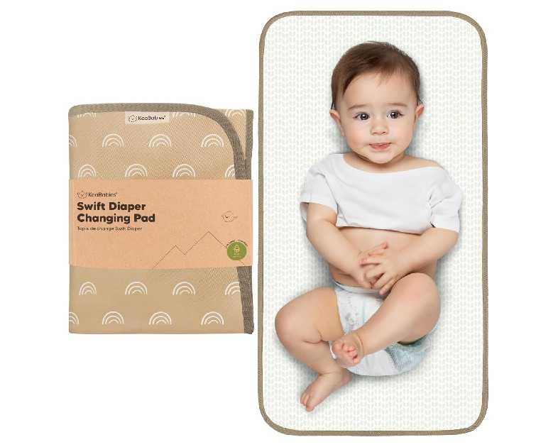 KeaBabies Portable Diaper Changing Pad, Easy Wipe Clean