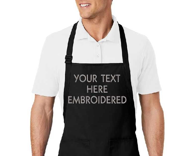 Personalized Apron with Custom Name or Any Text. Chef, Cooking, Grilling, or Baking Gift