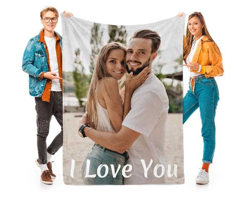 Custom Blankets with Photo, Personalized Blanket Using My Own Photo, Customized Blankets with Picture, Personalized Gifts for Women Men Baby Child