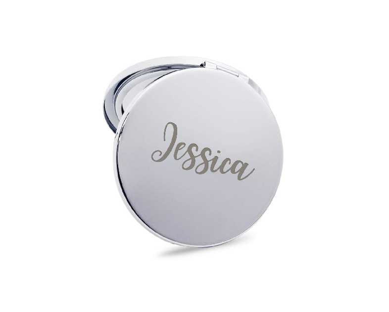 Compact Mirror Personalized Pocket Mirror for Women Custom Travel Mirrors Personalized Mini Mirrors Bridesmaid Gifts for Wedding Birthday Christmas Anniversary (Name ONLY)