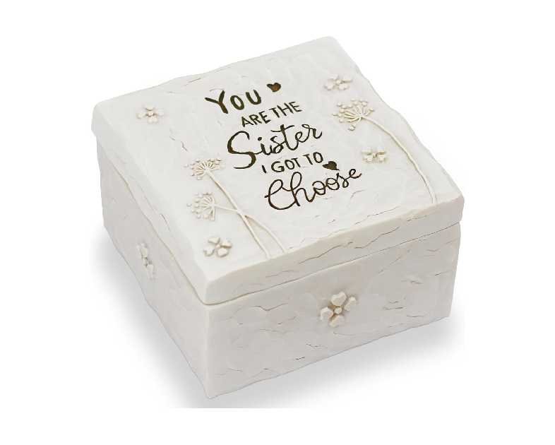 BORLESTA Gifts for Friends - Friend Gifts for Women, Friend Christmas Birthday Gifts for Friends - You're The Sister I Got to Choose - Sister Gifts from Sister, Friendship Hand-Painted Keepsake Box