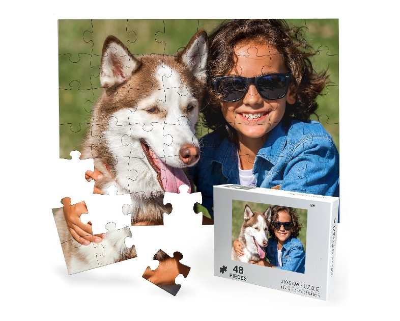 Personalized Puzzles, Custom Puzzle for Kids 48 Pieces, Birthday Kindergarten Graduation Gifts for Boys Girls Grandkids, Customizable Puzzle from Photo, Gift for Daughter Son Nephew Niece
