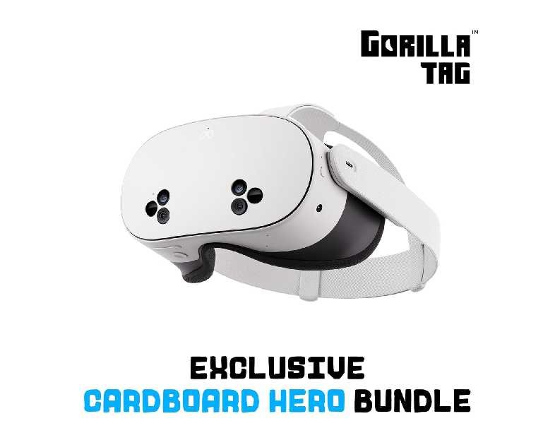 Meta Quest 3S 128GB — Dive into Mixed Reality — Unreal device. Unreal price. — Gorilla Tag Cardboard Hero Bundle — Amazon Exclusive