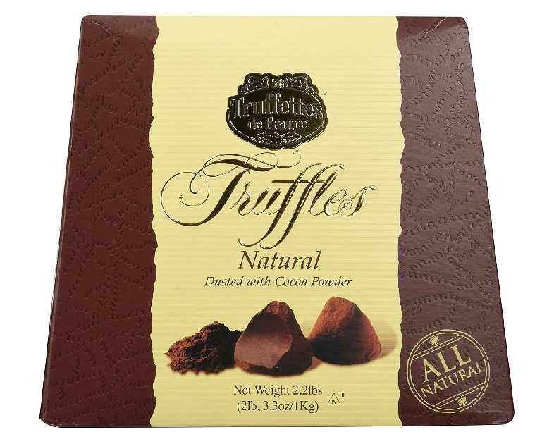 Chocmod Truffettes de France 2.2lbs (1Kg) All Natural Truffles in a Elegant Gift Box