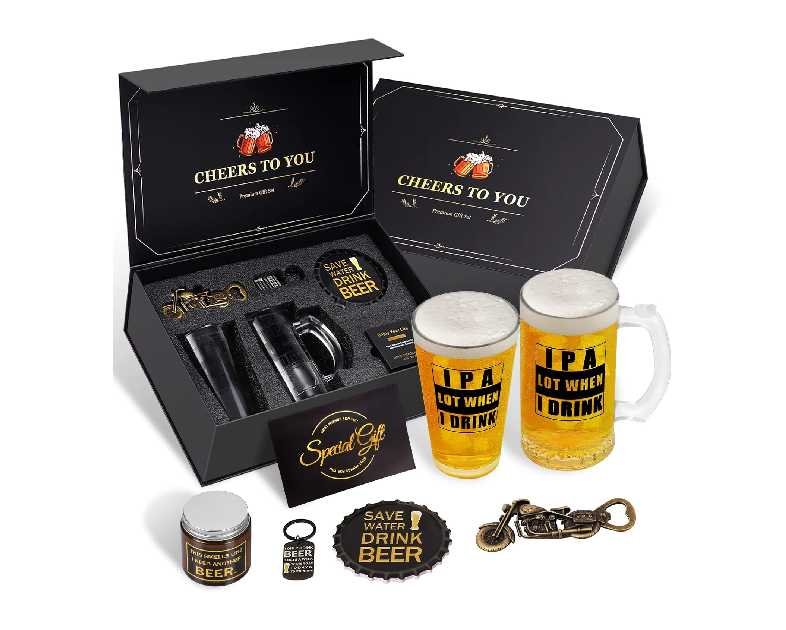 ELSEULAR Beer Gifts for Men, Gift Basket for Beer Lovers