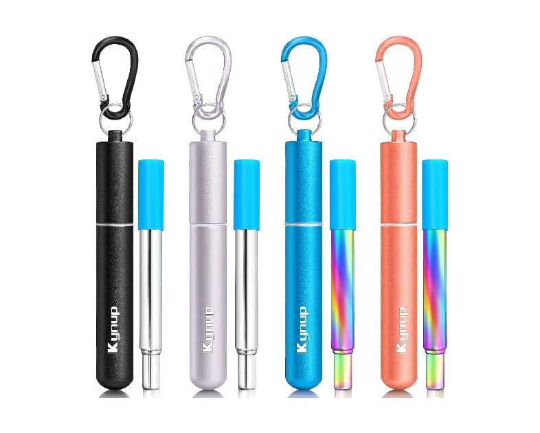 Kynup 4Packs Reusable Straws
