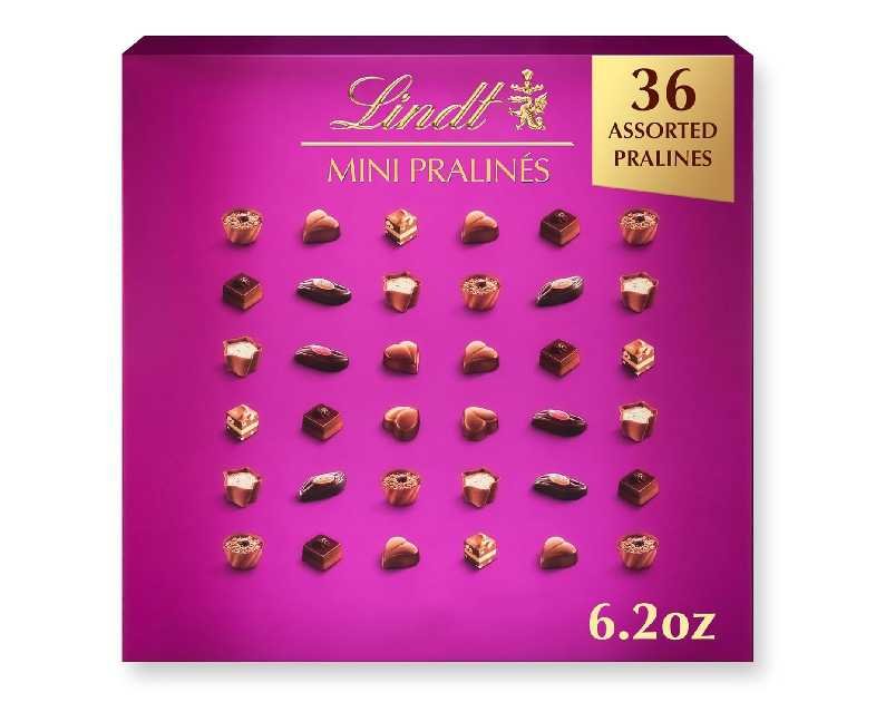 Lindt Mini Pralines, Assorted Chocolate Candy Pralines with Premium Filling