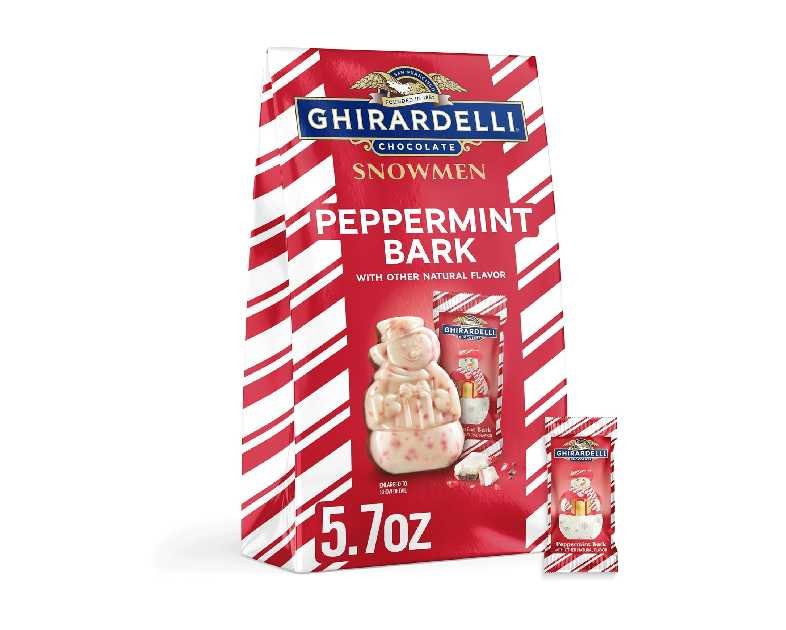 GHIRARDELLI Peppermint Bark Snowmen