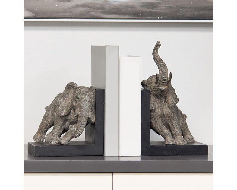 Decorative-Bookends Elephant Book-Ends Heavy Duty