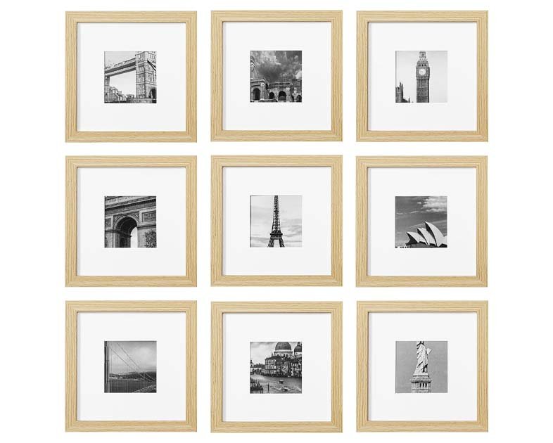 eletecpro 8x8 Picture Frames Set