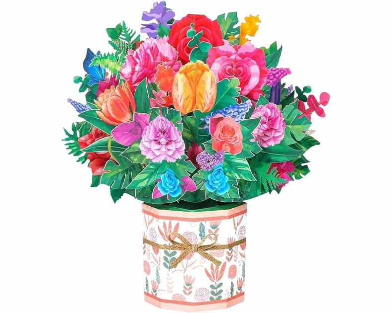 Rose Carnation Pop Up Card