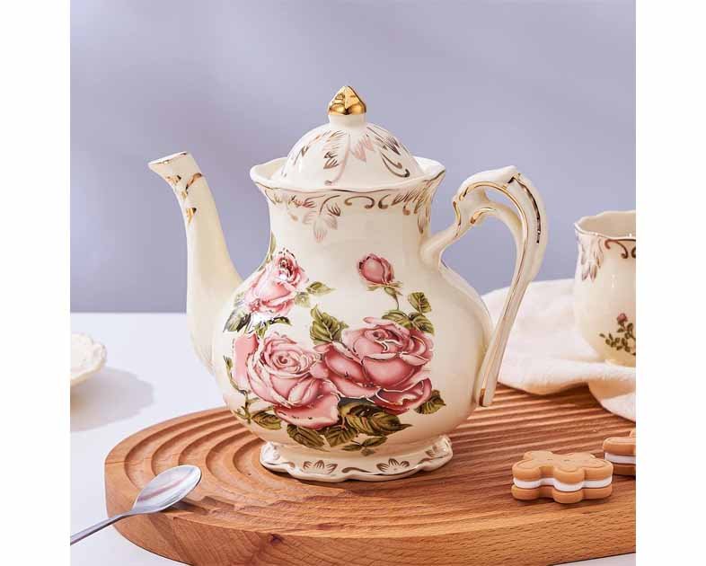YOLIFE Small Pink Rose Teapot