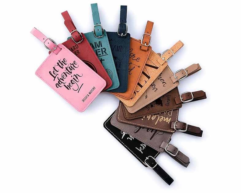 Personalized Name Luggage Tags w Strap