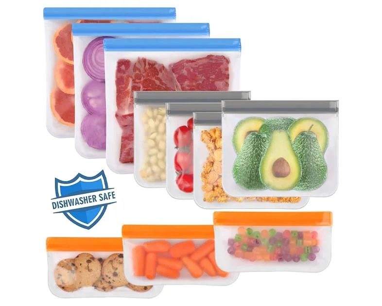 Lerine 10 Pack Dishwasher Safe Reusable Bags