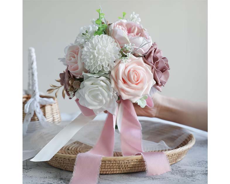 ponatia Dusty RoseWedding Bouquets for Bride Bridesmaid