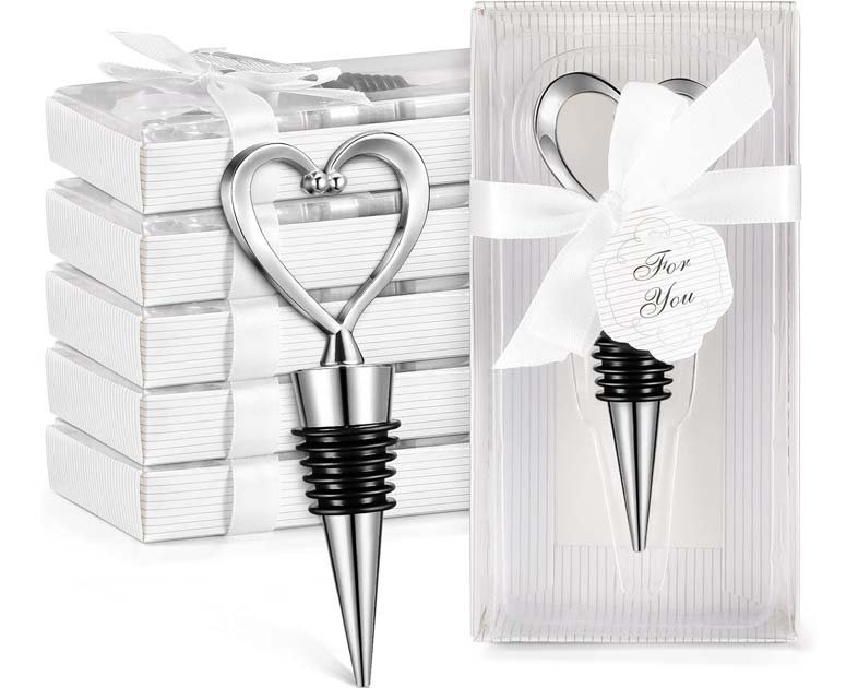 Ferraycle 30 Pcs Heart Wine Stoppers Wedding Bridal Shower Favor