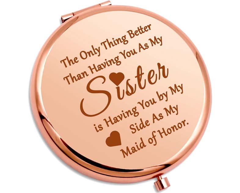 Bridesmaid Gift for Sister Wedding Gift Compact