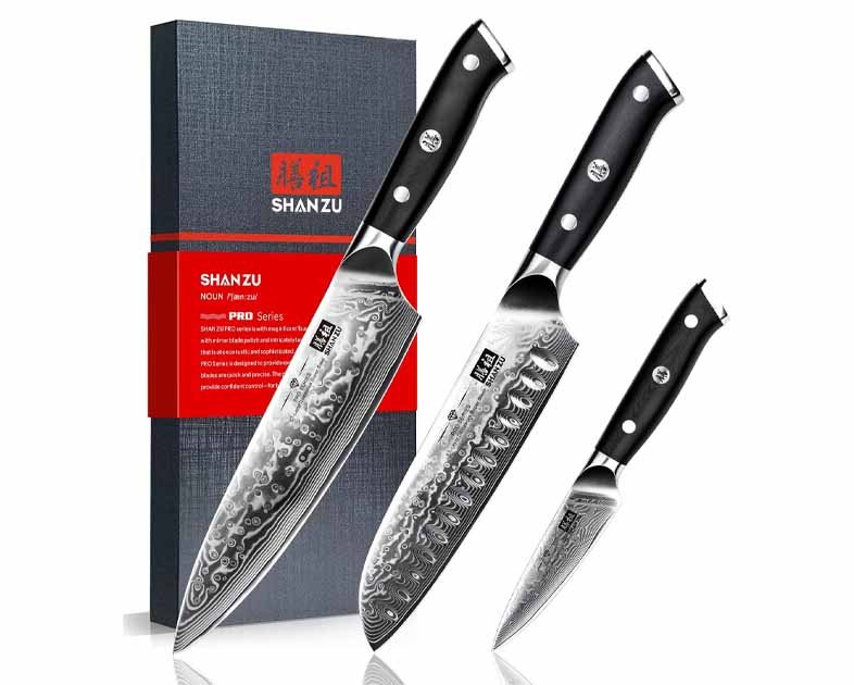 SHAN ZU Damascus Knife Set