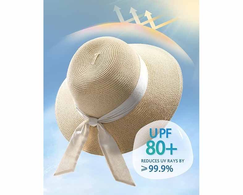 FURTALK Womens Beach Sun Straw Hat