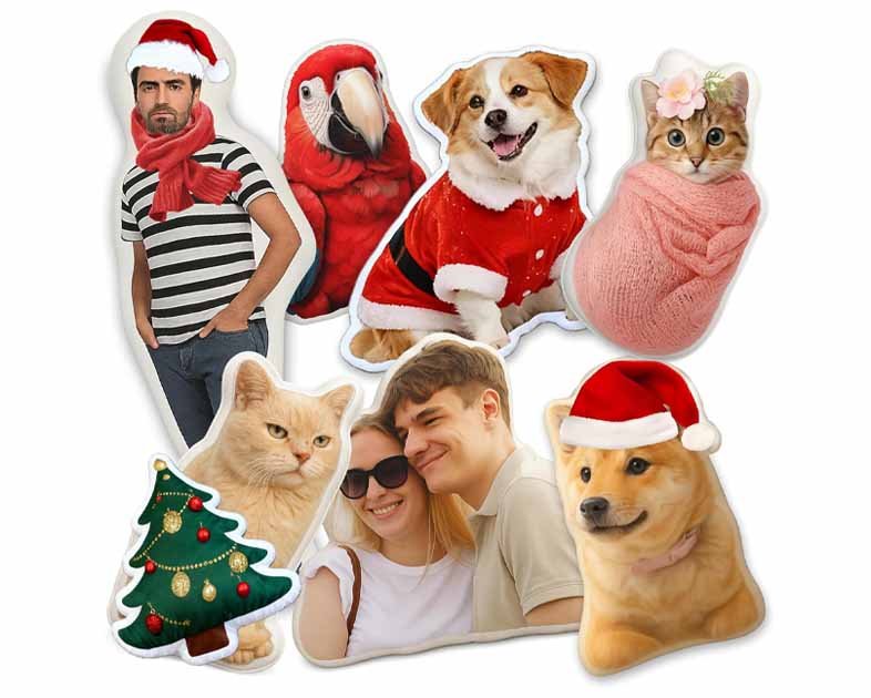 Custom Pet & Person Pillow with Photo