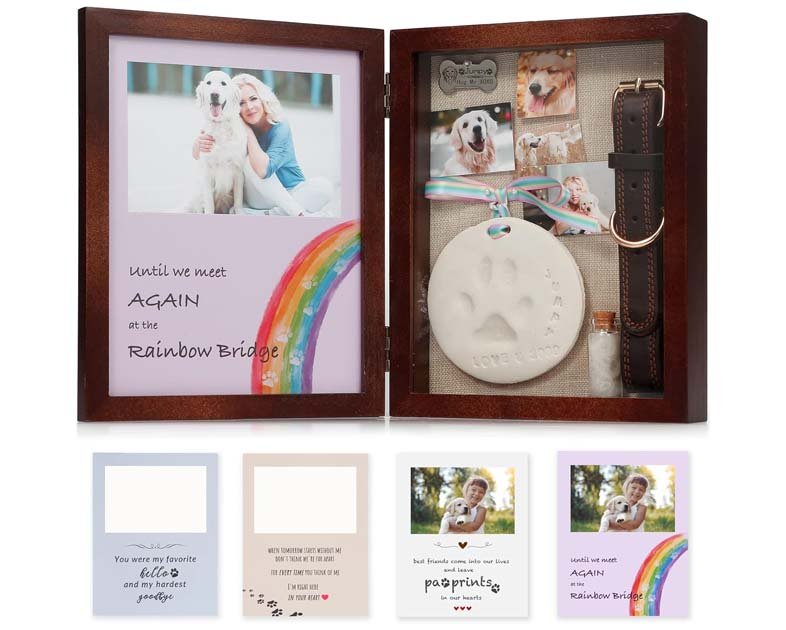 Memorial Gifts Pet Shadow Box Wooden Picture Frame