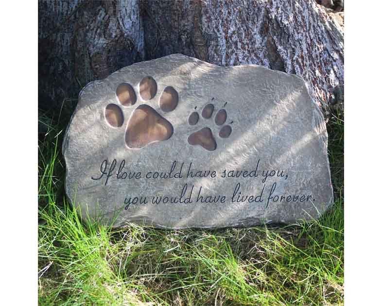 jinhuoba Paw Prints Dog Pet Memorial Stones