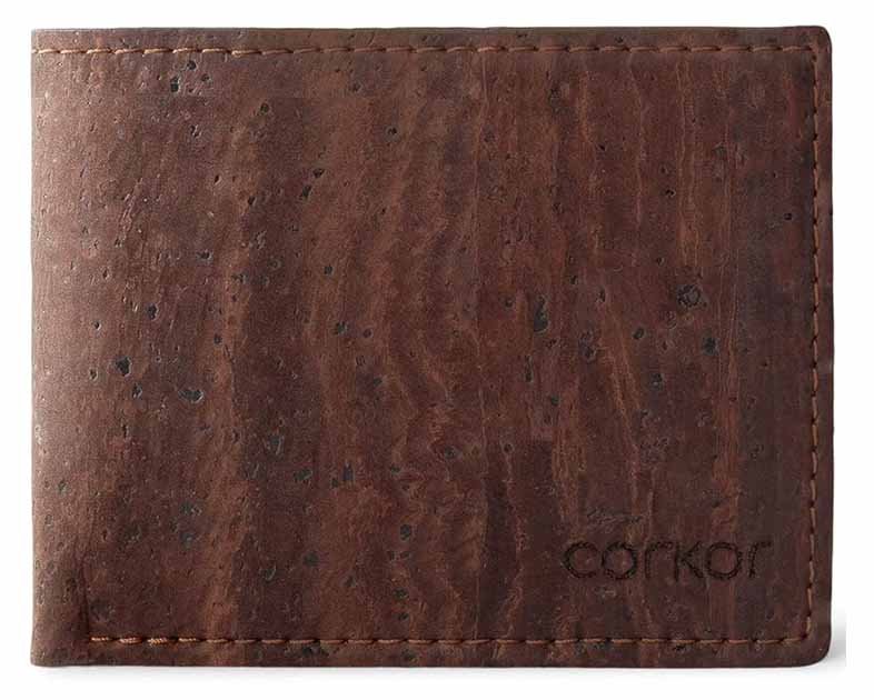 Corkor Cork Wallet Men Bifold Slim Minimalist Small Vegan Non-Leather