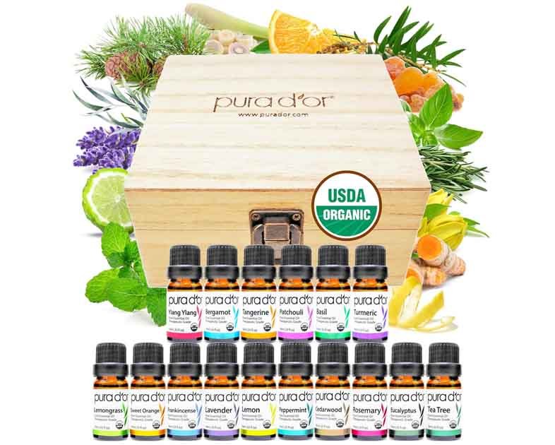 PURA D'OR Organic Sweet16 Essential Oils Set