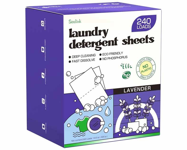 Soulink Lavender Laundry Detergent Sheets