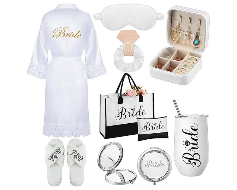 JaGely 9 Pcs Bride Gifts Set Bride Shower Bachelorette Gifts