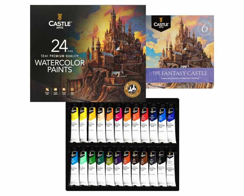Castle Art Supplies 24 X 12ML Watercolor Paint Set