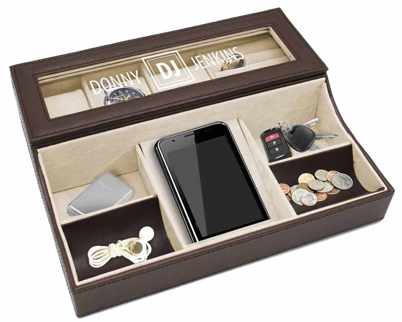 My Personal Memories, Personalized Leather Valet Tray Box